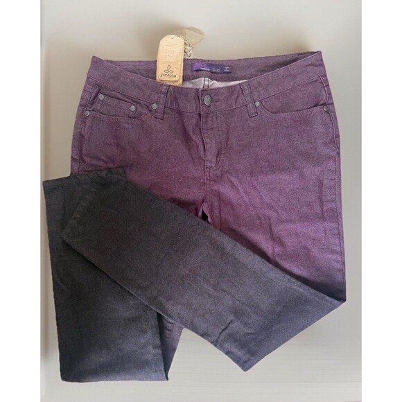 NWT Prana Women's Purple Skinny Jeans Cotton Blend Size 10 Ombre - Picture 1 of 7